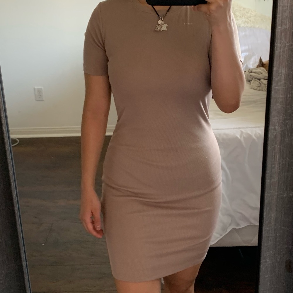 Tan forever 21 mini dress